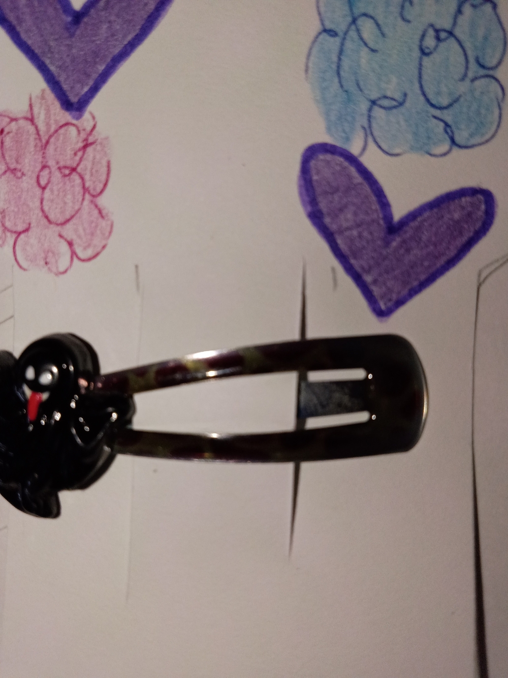Kids Black Cartoon Hair Clip - Cute Penguin Accent